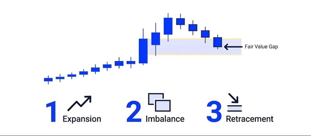 Expansion → Imbalance → Retracement