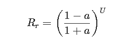 Risk of Ruin (Rr) formula