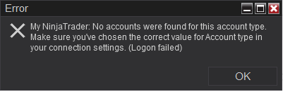 tdv accounts error