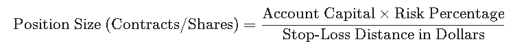 Position Sizing Formula